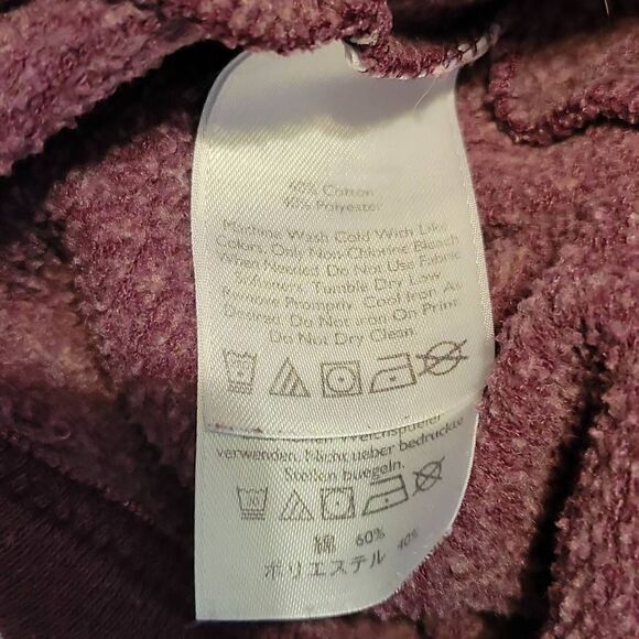 Eddie Bauer Fuscia Snap Button Sweat Jacket Women's Size Medium - Picture 8 of 8